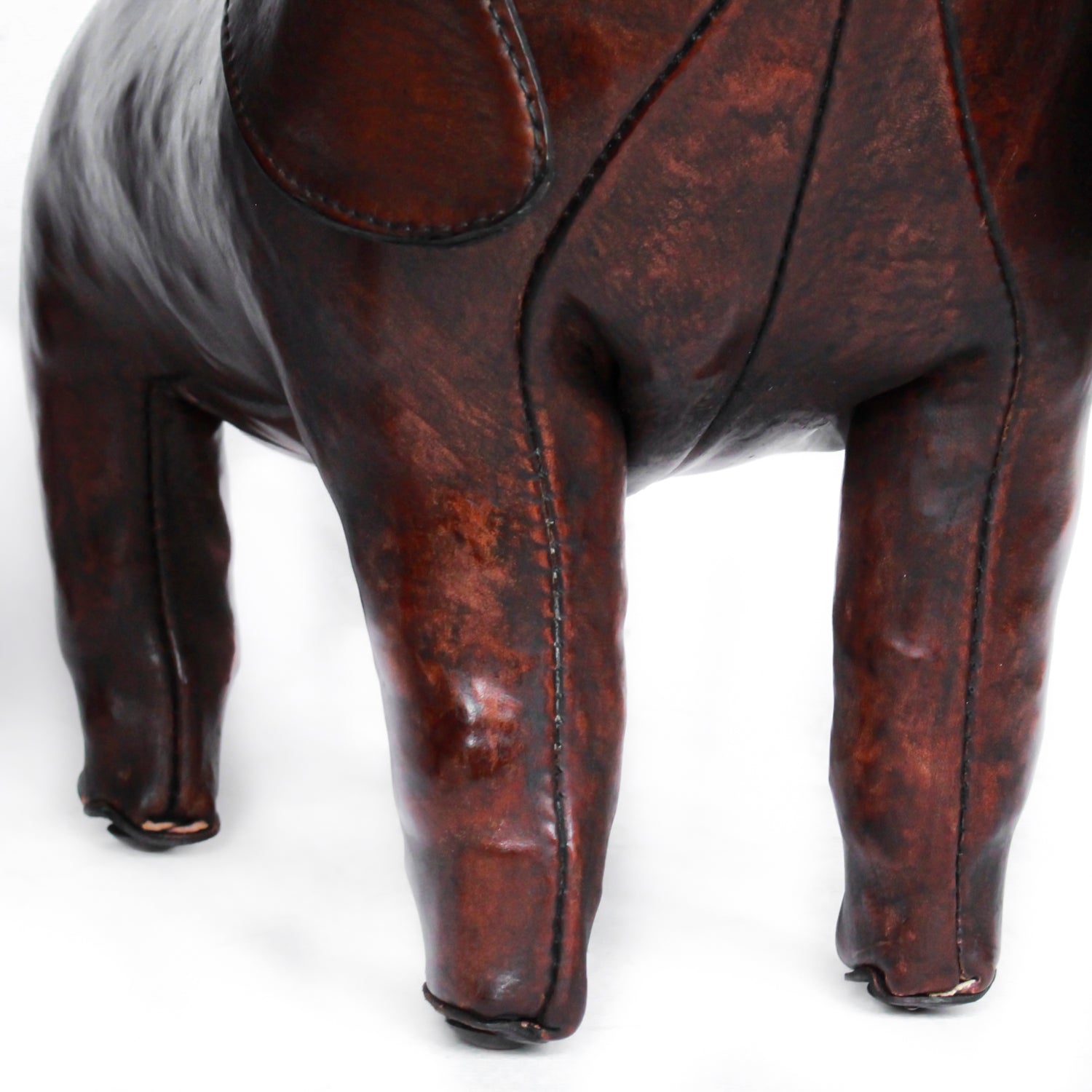 Leather Elephant Footstools