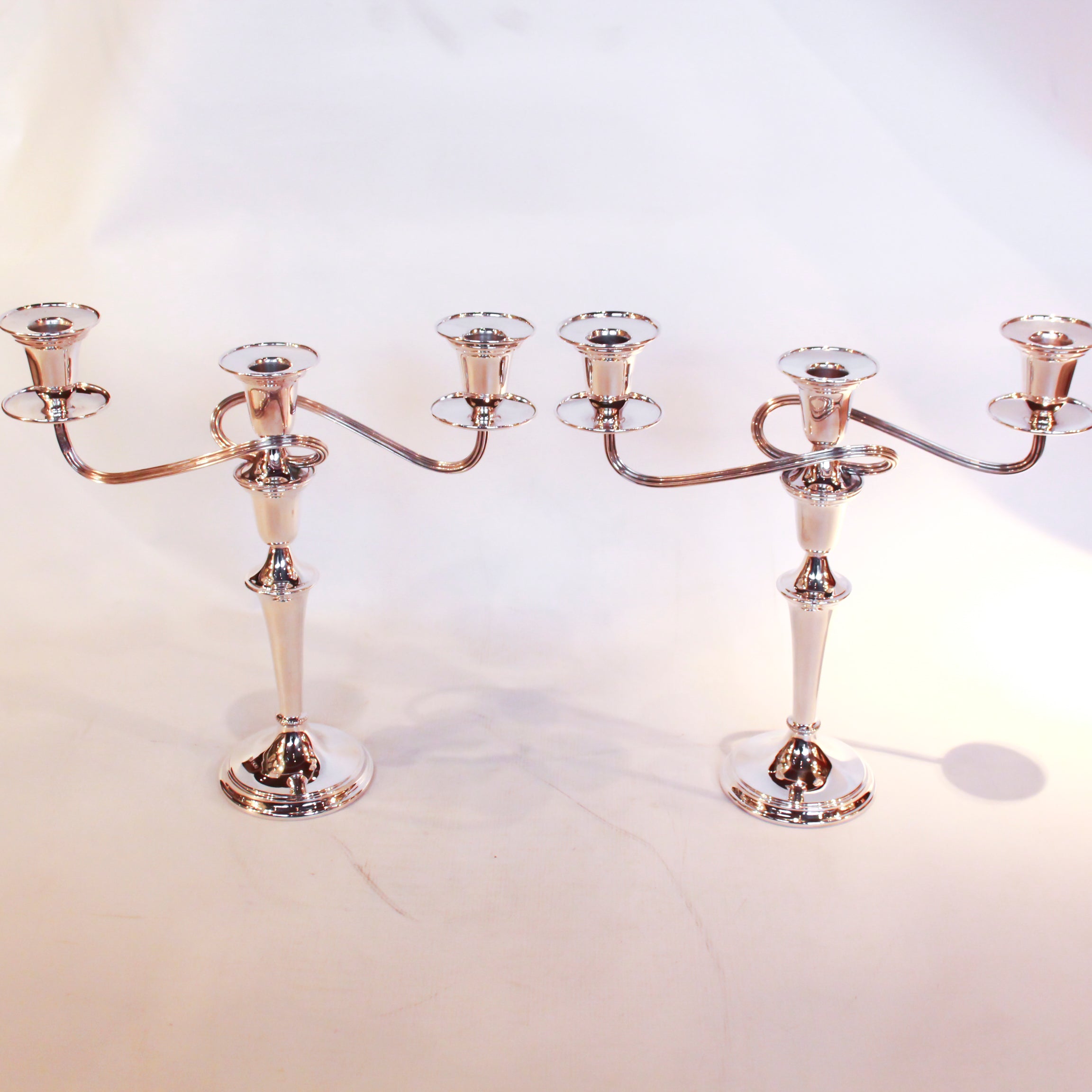 A pair of Silver Candelabra