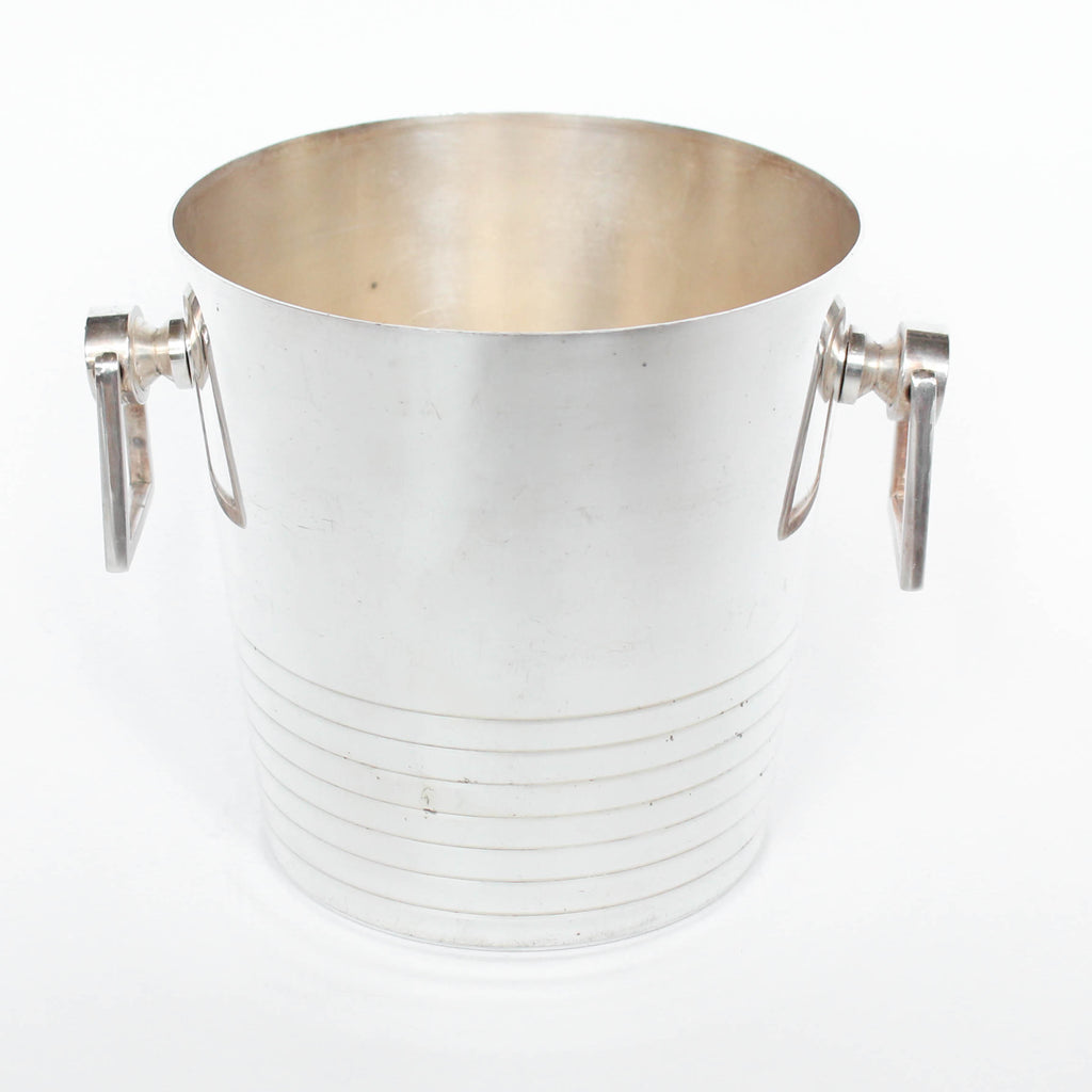 Silver plated ice bucket by Casino De Pourville, South of France at Jeroen Markies.