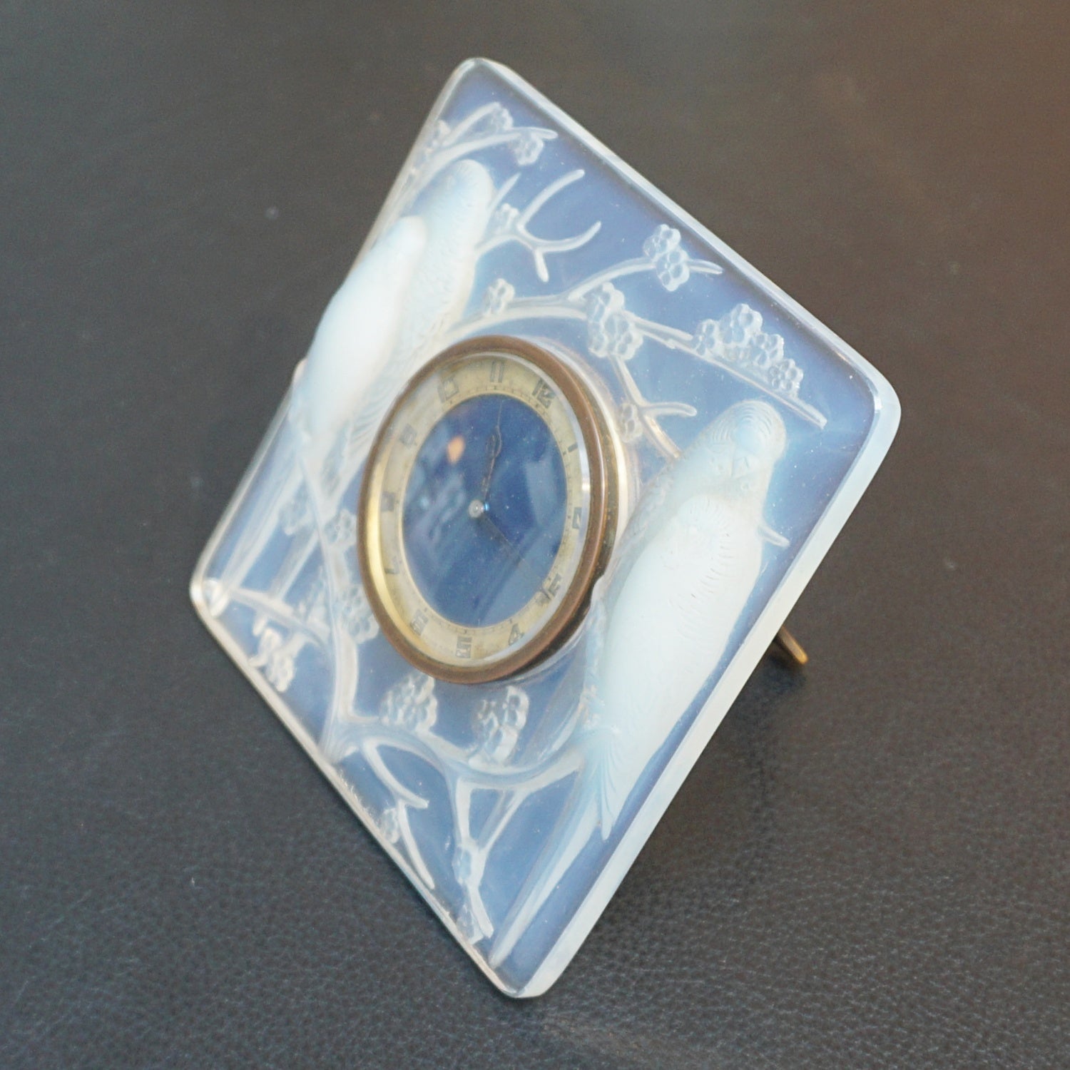 Rene Lalique Art Deco Glass Clock Inseperables - Jeroen Markies Art Deco