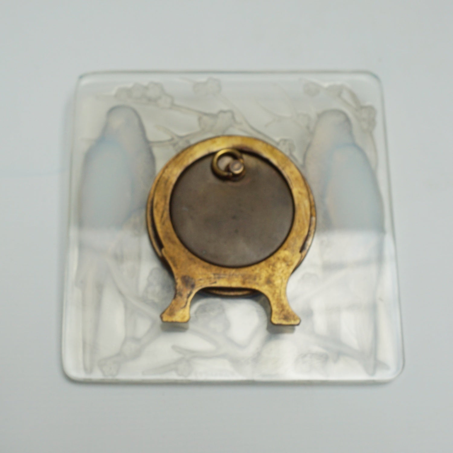 Rene Lalique Art Deco Glass Clock Inseperables - Jeroen Markies Art Deco