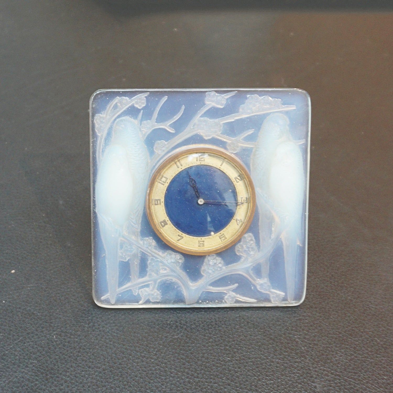 Rene Lalique Art Deco Glass Clock Inseperables - Jeroen Markies Art Deco