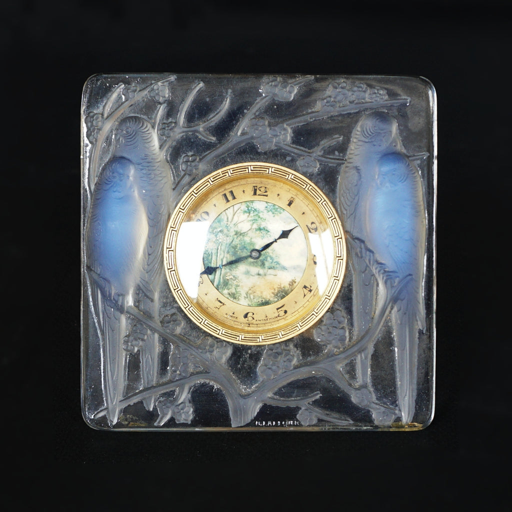 Inséparables Clock by René Lalique - René Lalique Glass -  Jeroen Markies Art Deco