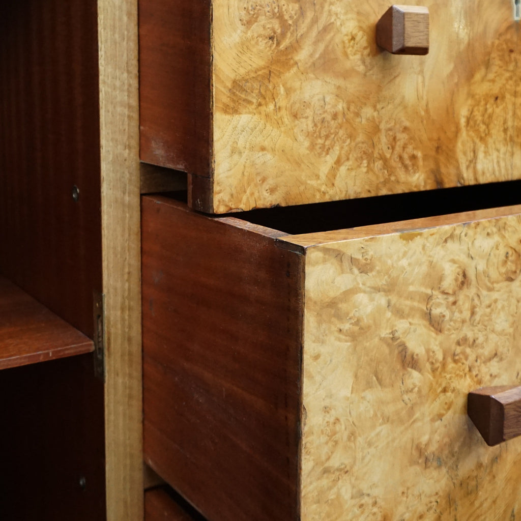 Italian Art Deoc Sideboard by V.Valabrega Torino, Walnut and glass Circa 1930 - Jeroen Markies Art Deco