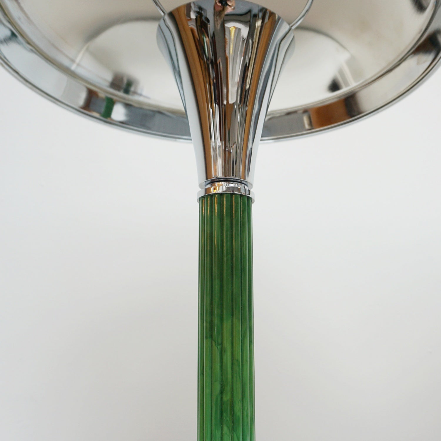 A Beautiful Pair of Art Deco Style Bakelite and Chromed Metal Dome Lamps - Jeroen Markies Art Deco