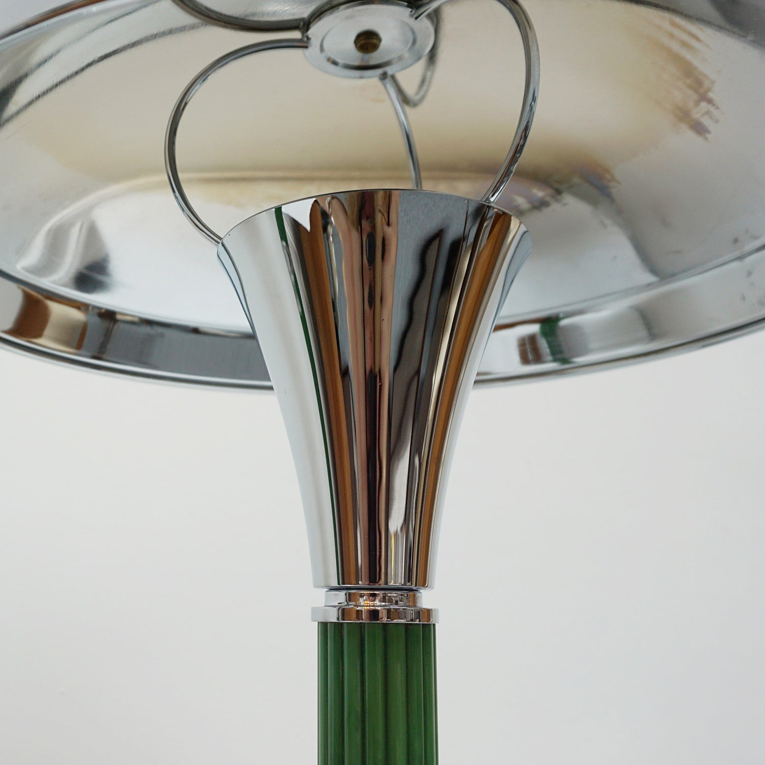 A Beautiful Pair of Art Deco Style Bakelite and Chromed Metal Dome Lamps - Jeroen Markies Art Deco