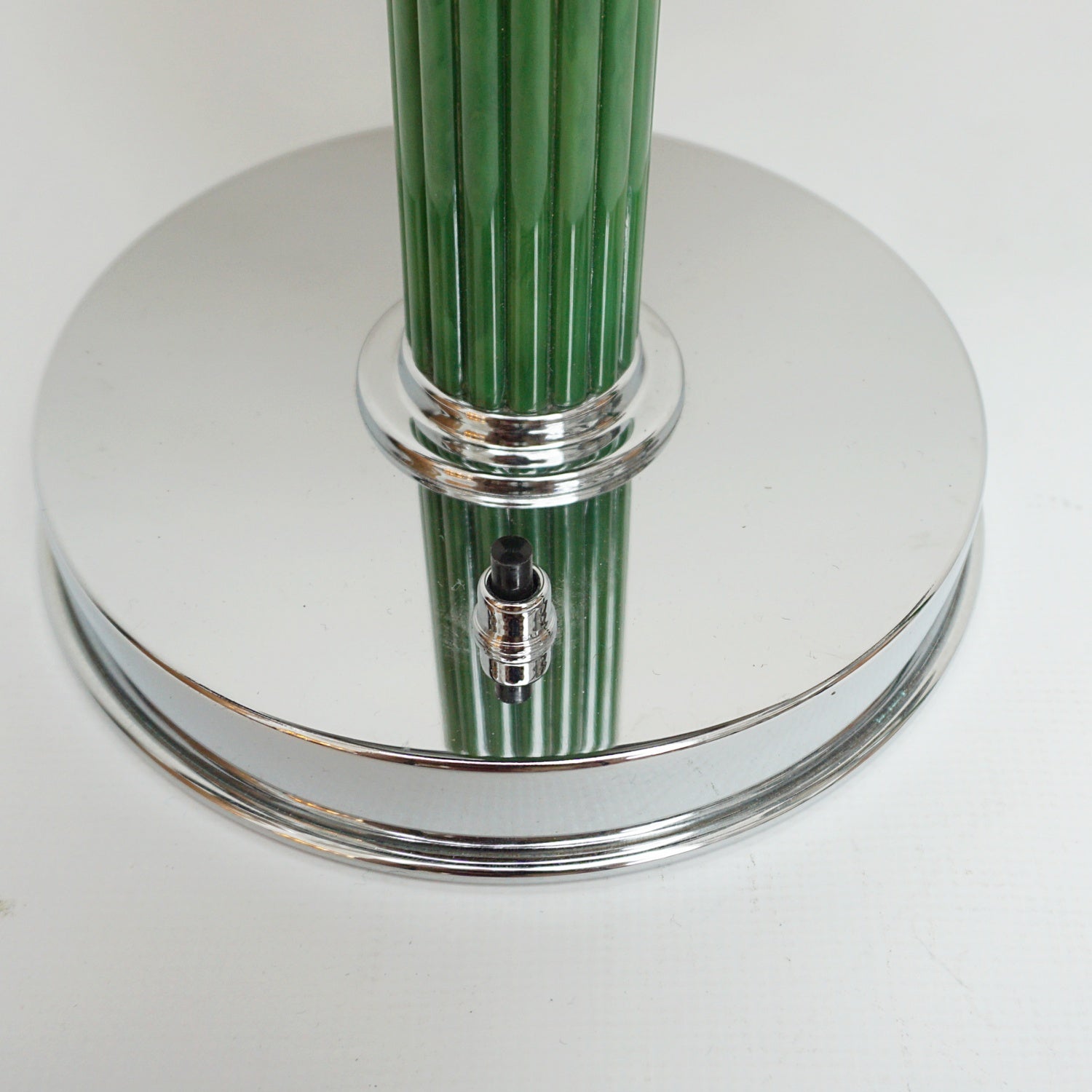 A Beautiful Pair of Art Deco Style Bakelite and Chromed Metal Dome Lamps - Jeroen Markies Art Deco