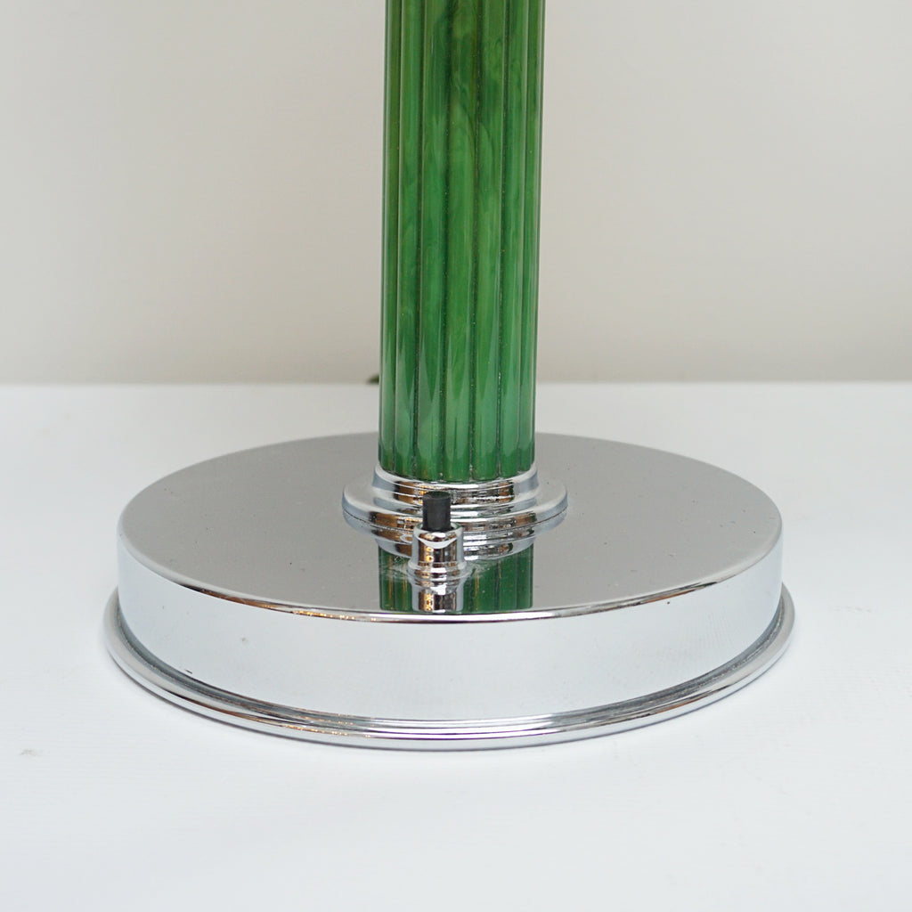 A Beautiful Pair of Art Deco Style Bakelite and Chromed Metal Dome Lamps - Jeroen Markies Art Deco