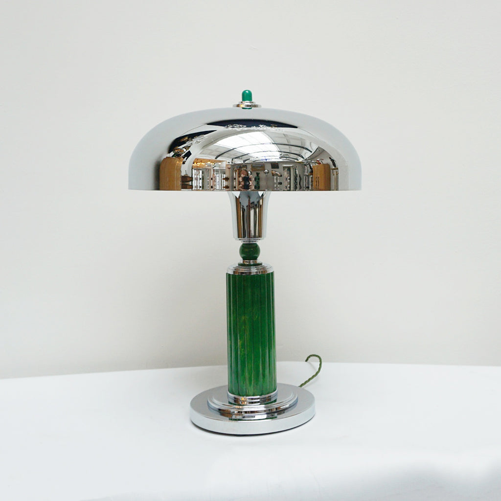 Single Art Deco Bakelite and Chromed Metal Table Lamp - Jeroen Markies Art Deco
