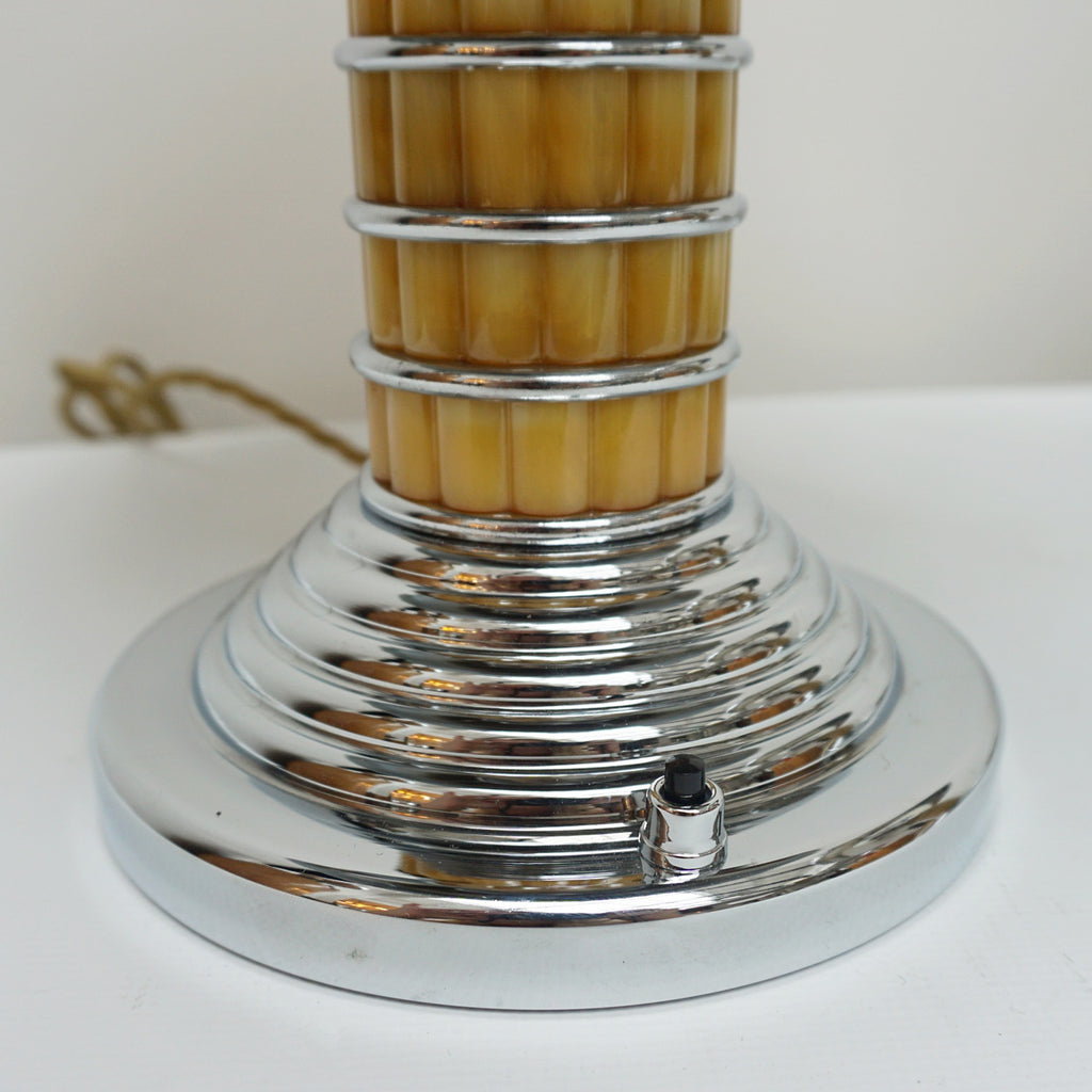 Art Deco Pair of Bakelite and Chromed Metal Lamps - Jeroen Markies Art Deco