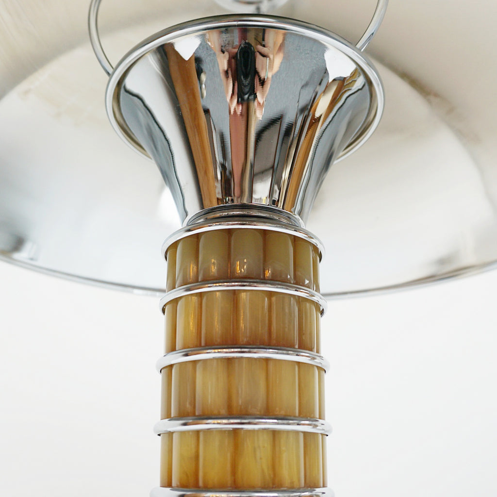 Art Deco Pair of Bakelite and Chromed Metal Lamps - Jeroen Markies Art Deco