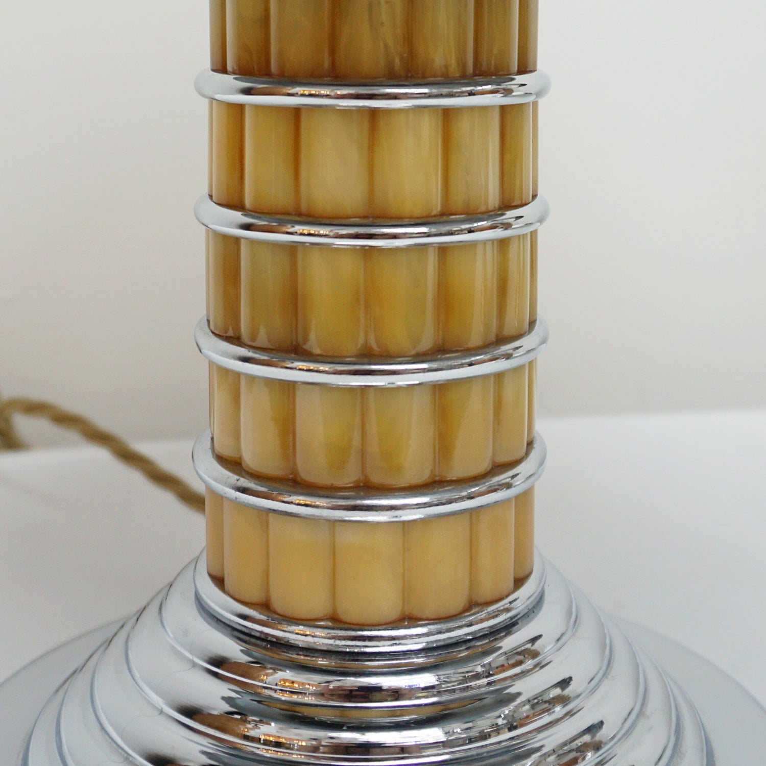 Art Deco Pair of Bakelite and Chromed Metal Lamps - Jeroen Markies Art Deco