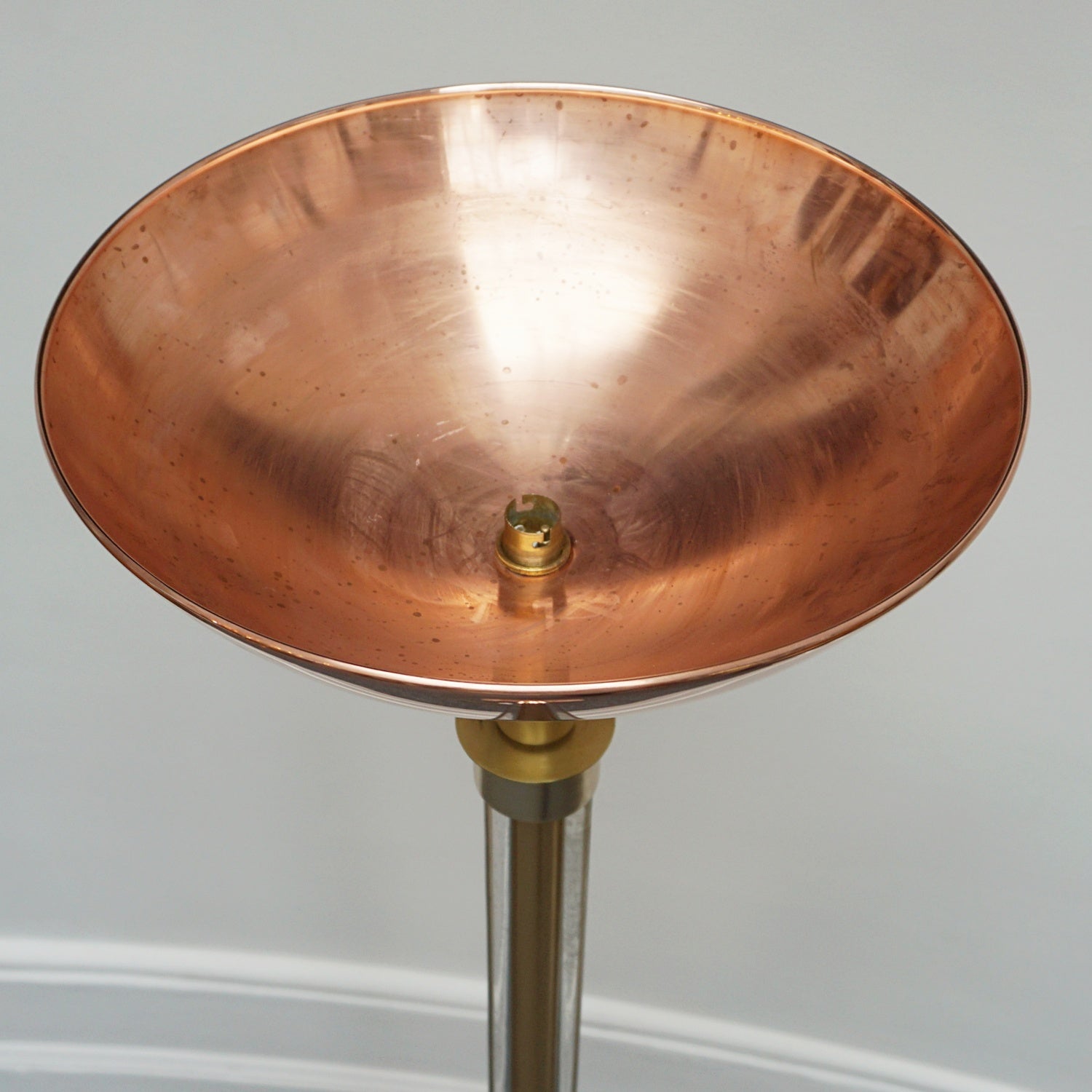 Vintage Copper and Brass Art Deco Uplighter Floor Lamp - Jeroen Markies Art Deco