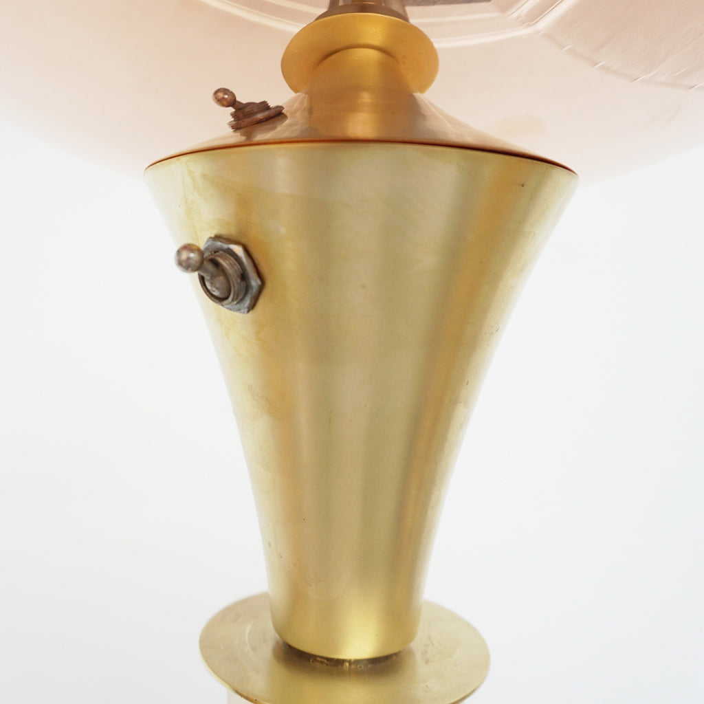 Vintage Copper and Brass Art Deco Uplighter Floor Lamp - Jeroen Markies Art Deco