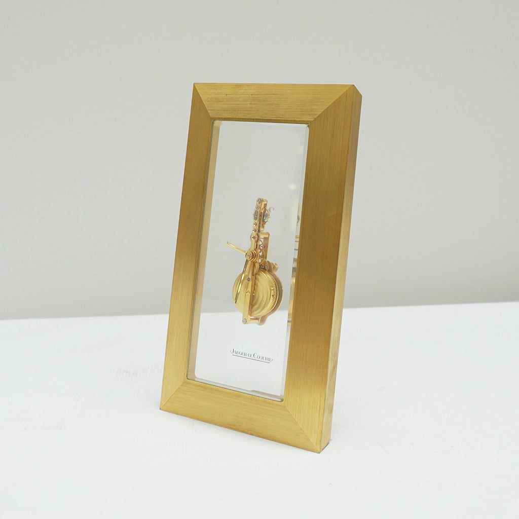 A Vintage 1970 Jaeger LeCoultre Brass Mantel Clock - Jeroen Markies Art Deco