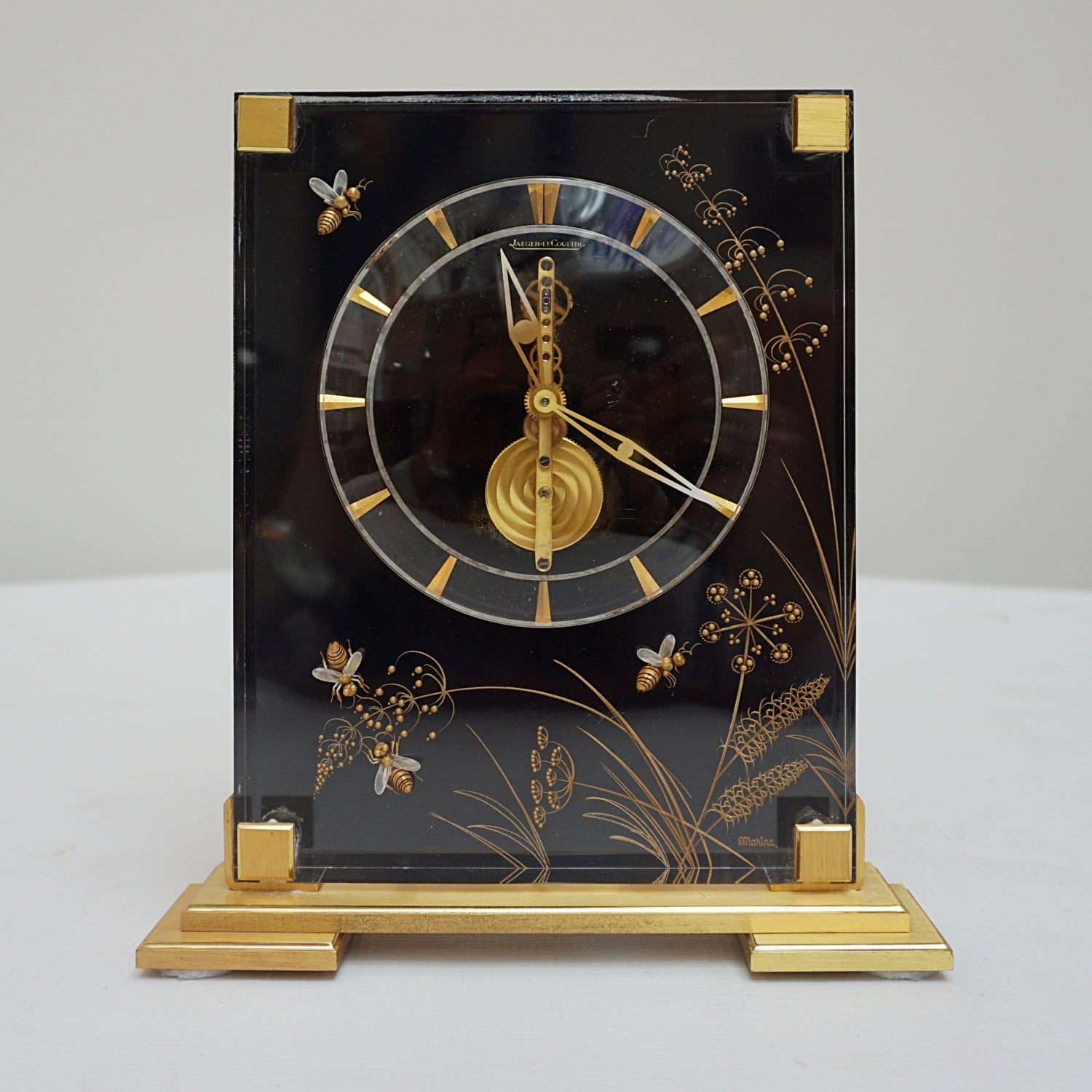 Jaeger LeCoultre Mid-Century Marina Mantel Clock Circa 1960 - Jeroen Markies Art Deco