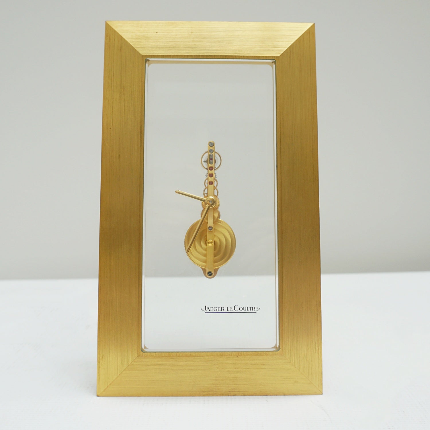 A Vintage 1970 Jaeger LeCoultre Brass Mantel Clock - Jeroen Markies Art Deco