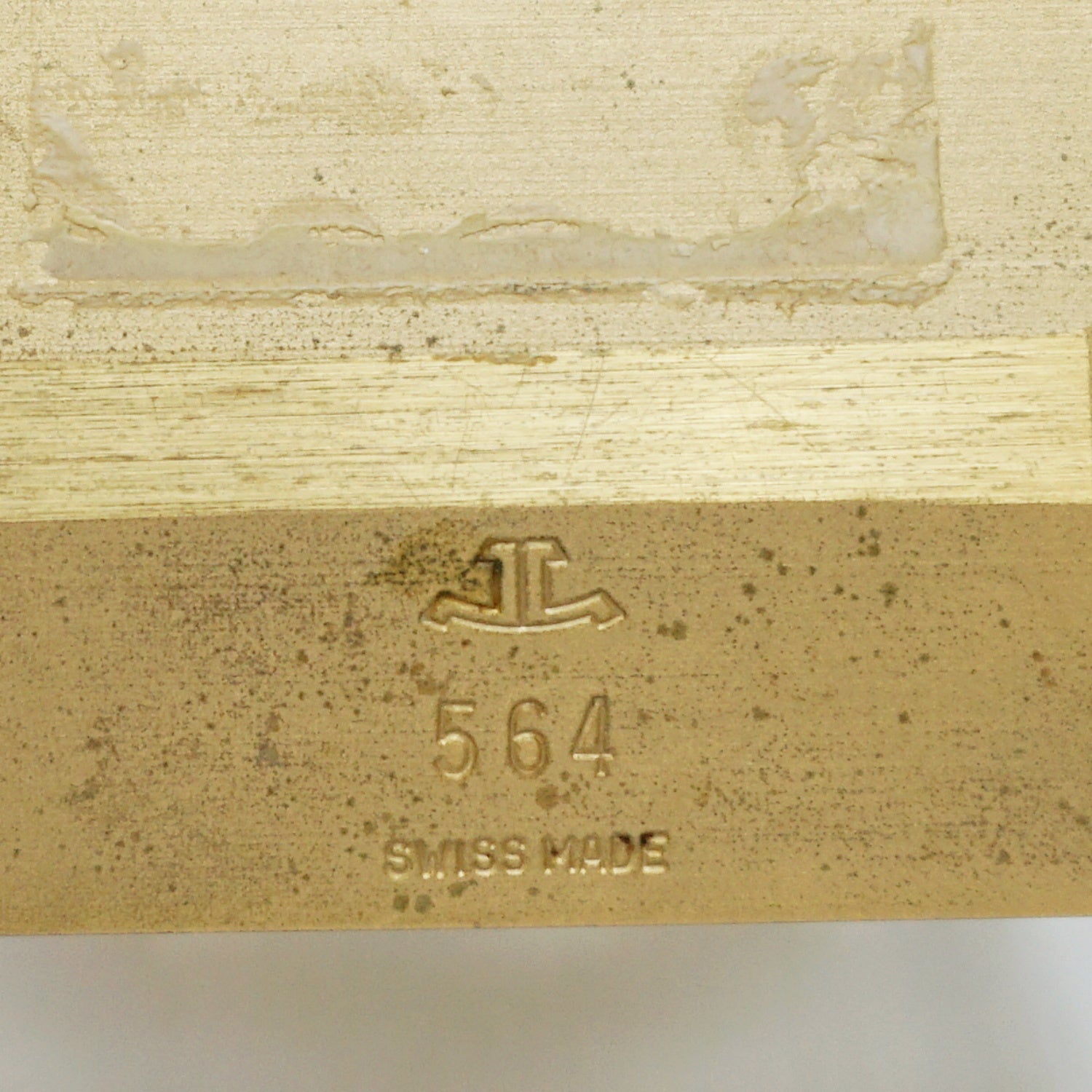 Jaeger Le-Coultre Table Clock Gilt Brass Original 1985 with Box - Jeroen Markies Art Deco