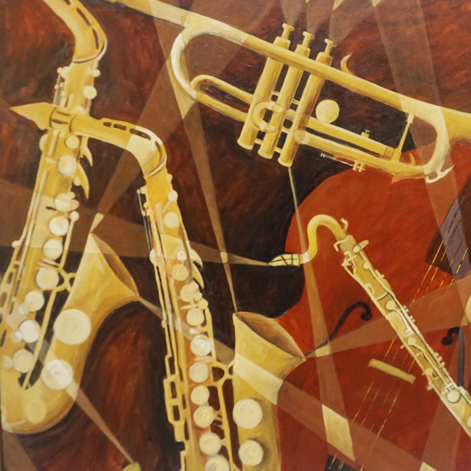 Original Contemporary Jazz Painting Oil on Canvas JAZZ - Jeroen Markies Art Deco