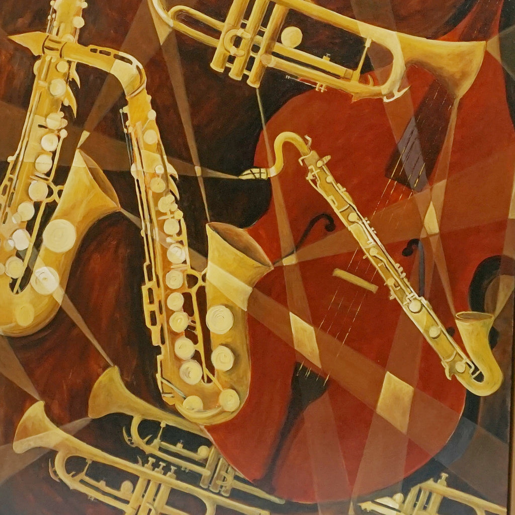 Original Contemporary Jazz Painting Oil on Canvas JAZZ - Jeroen Markies Art Deco