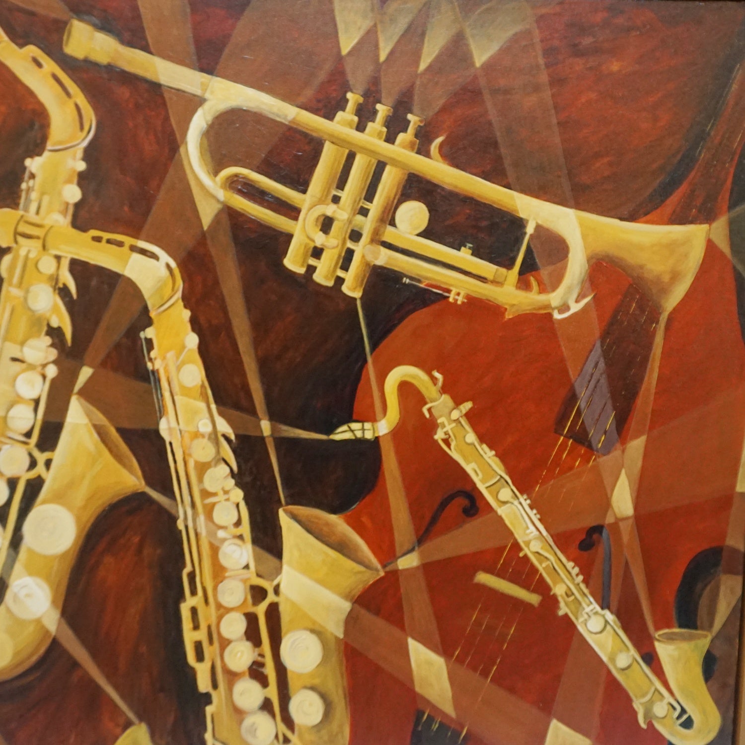 Original Contemporary Jazz Painting Oil on Canvas JAZZ - Jeroen Markies Art Deco