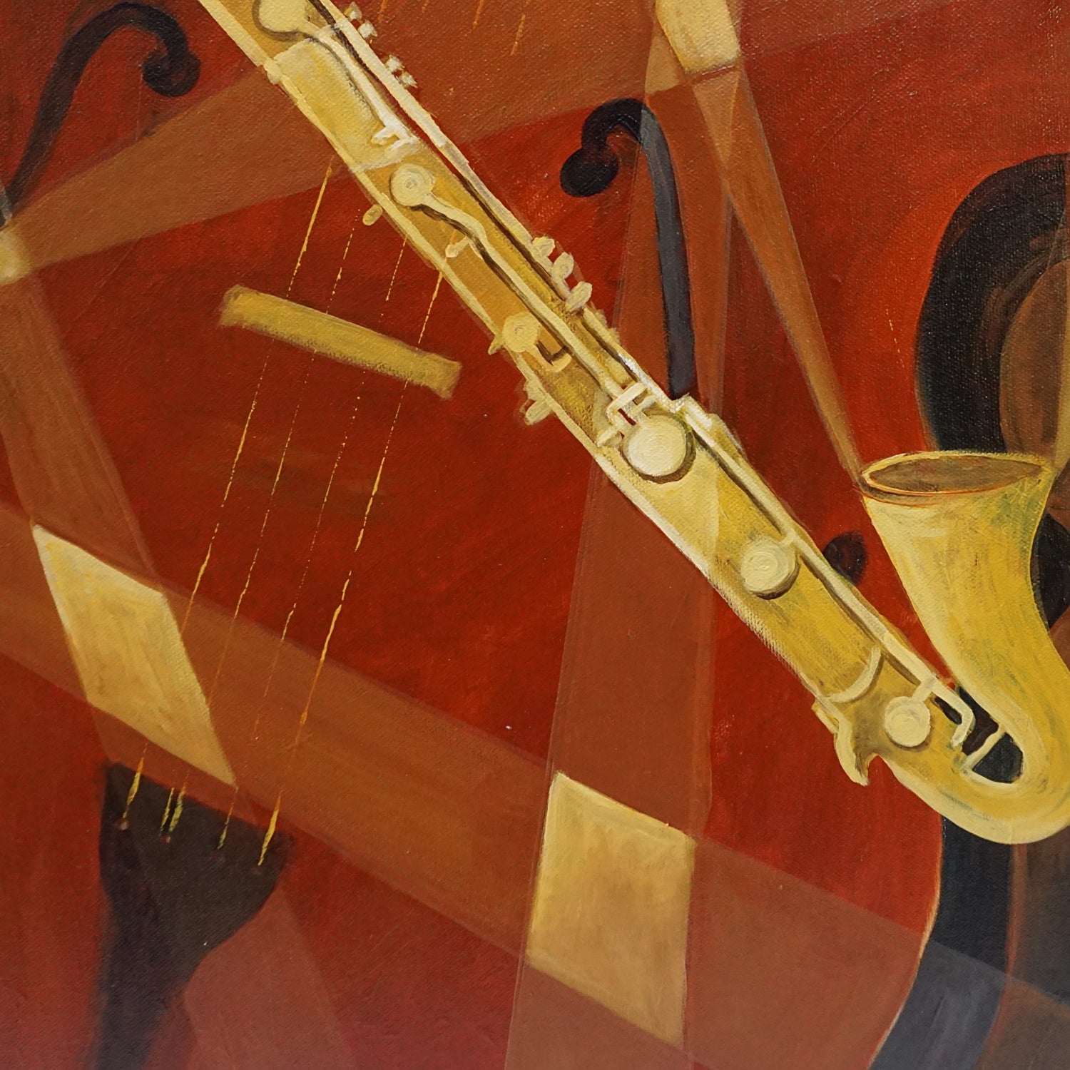 Original Contemporary Jazz Painting Oil on Canvas JAZZ - Jeroen Markies Art Deco