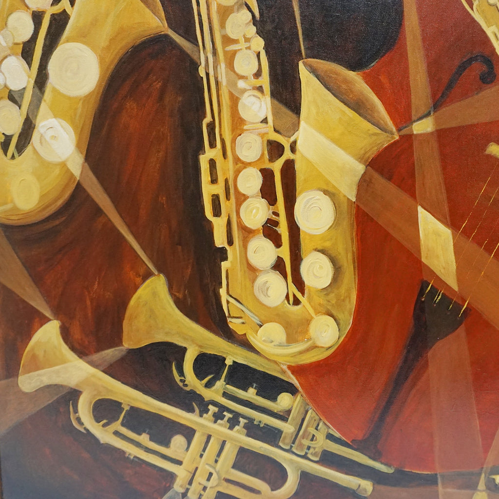 Original Contemporary Jazz Painting Oil on Canvas JAZZ - Jeroen Markies Art Deco