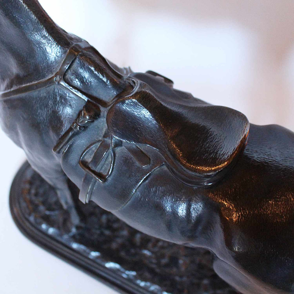 John Willis Good Alert Hunter bronze horse, a saddled hunting horse, circa 1875 at Jeroen Markies