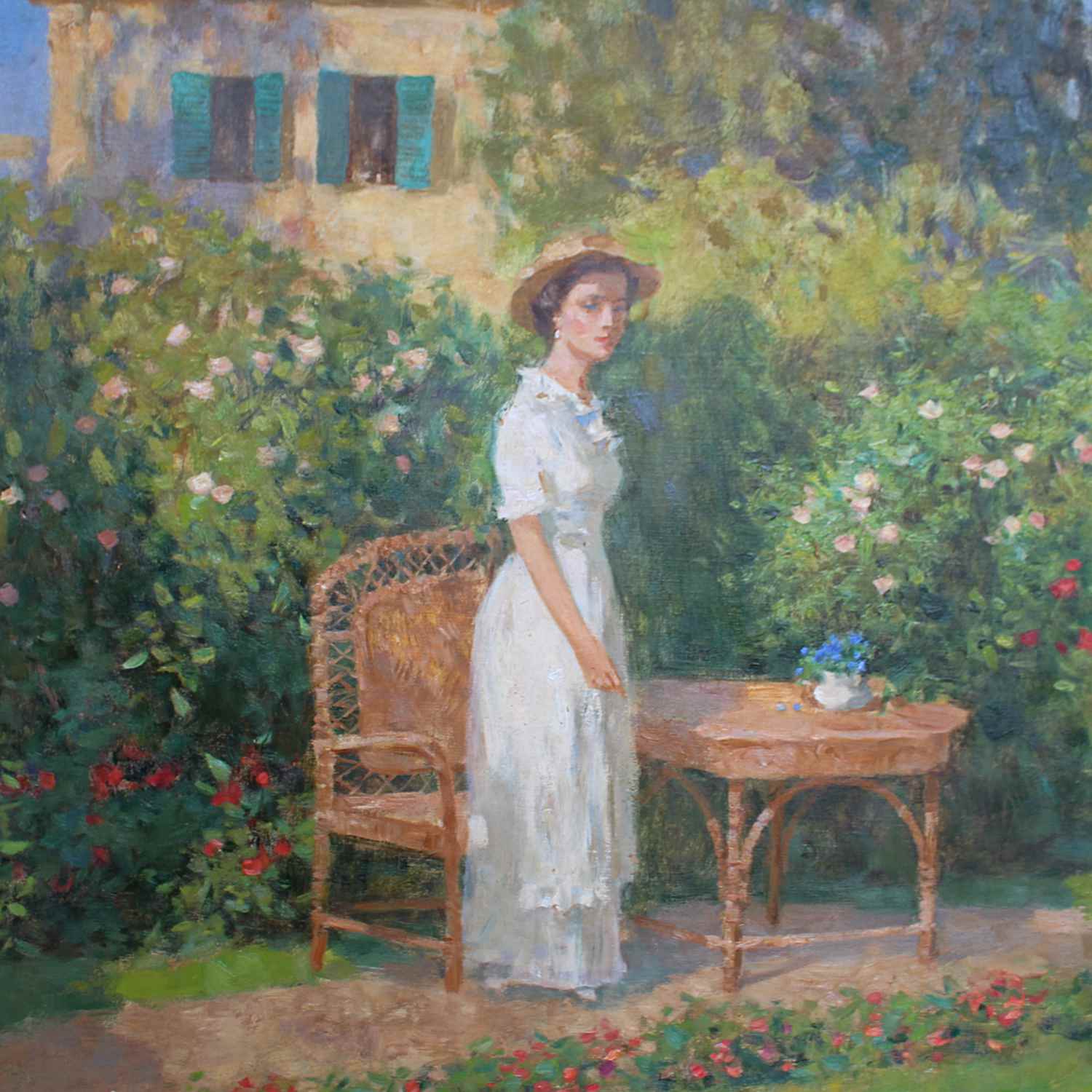 Valeriy Krilatov Garden Scene 1960