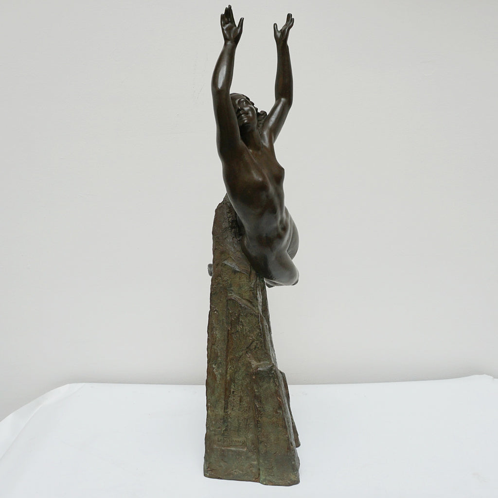 Pierre Le Faguays Bronze Sculpture ' In Flight' Signed Le Faguays French, Circa 1920 - Jeroen Markies Art Deco