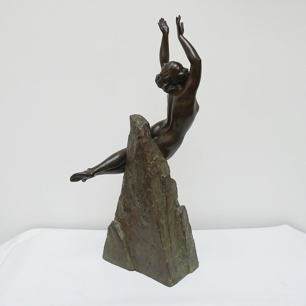 Pierre Le Faguays Bronze Sculpture ' In Flight' Signed Le Faguays French, Circa 1920 - Jeroen Markies Art Deco