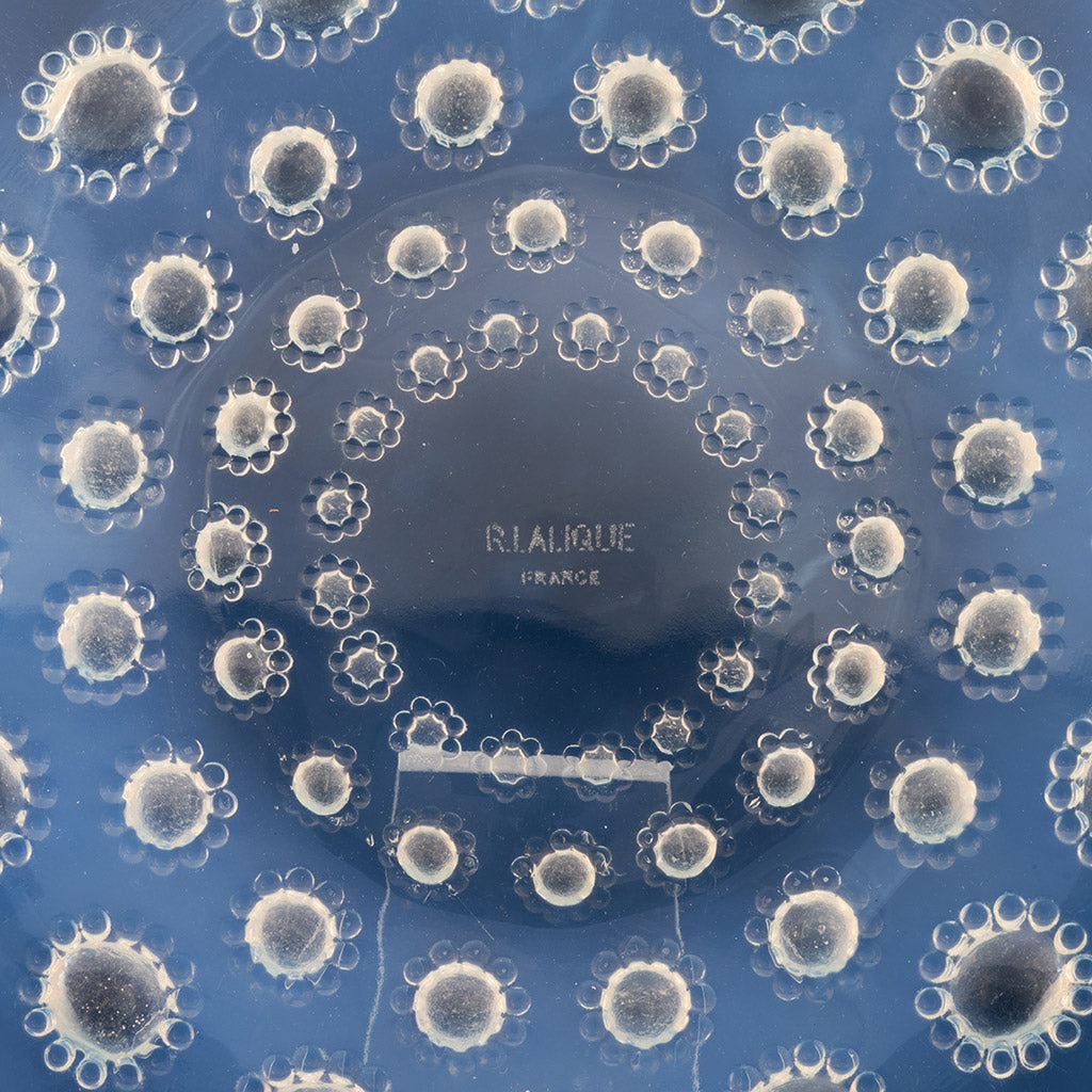 Asters Rene Lalique Opalescent Blue Glass Plate - Jeroen Markies Art Deco 