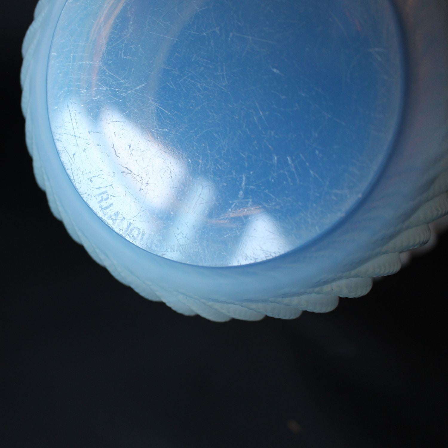 Art Deco Lalique Actinia vase with swirling pattern circa 1930 at Jeroen Markies 