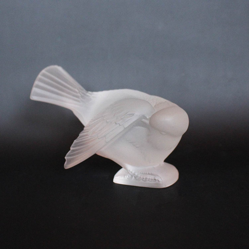 Rene Lalique Art Deco Moineau Coquet glass paperweight at Jeroen Markies