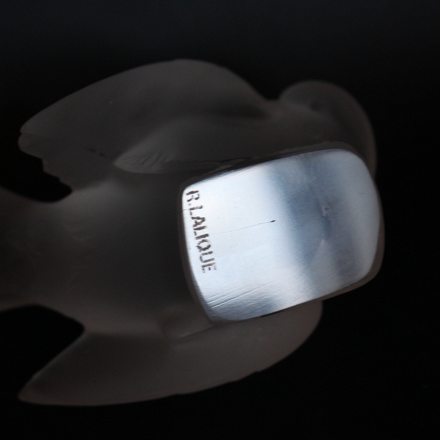 Rene Lalique Art Deco Moineau Coquet glass paperweight at Jeroen Markies