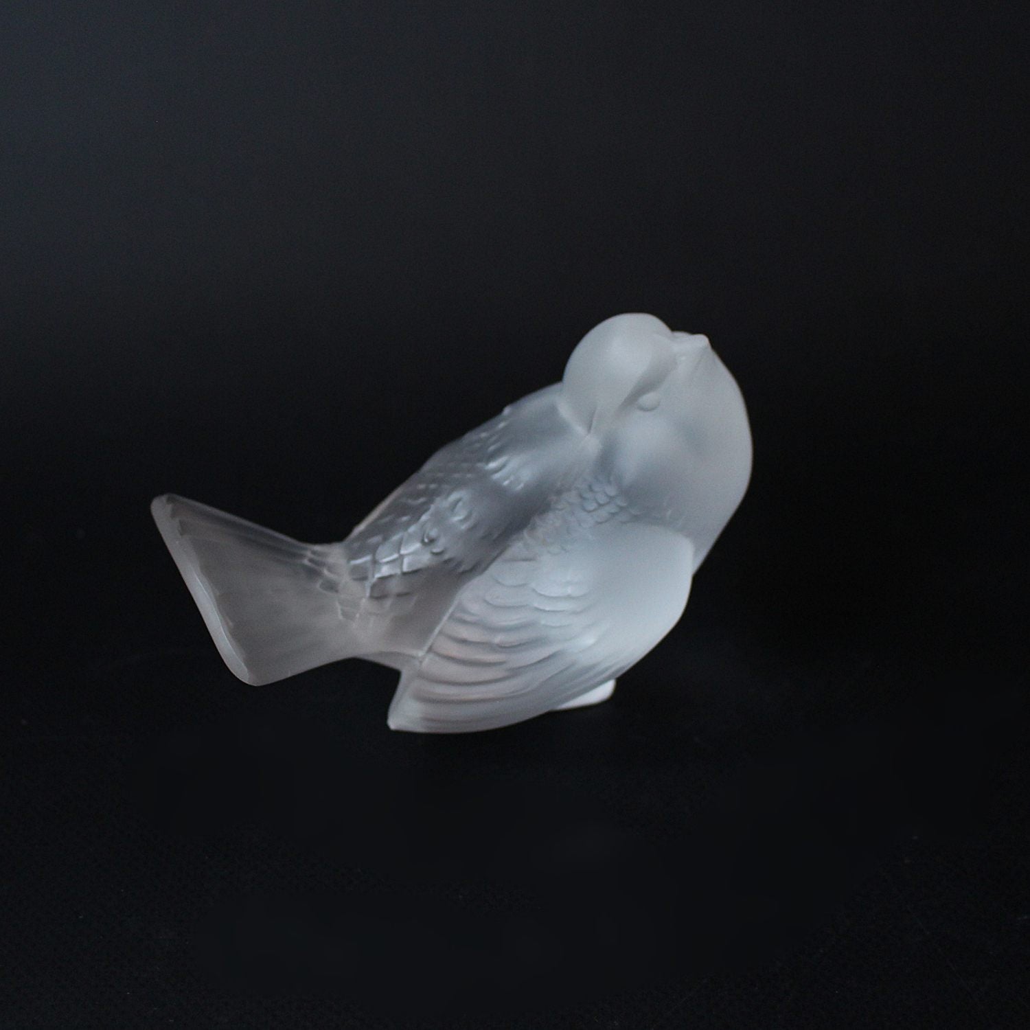 Art Deco glass paperweight Moineau Moqueur by Rene Lalique circa 1930