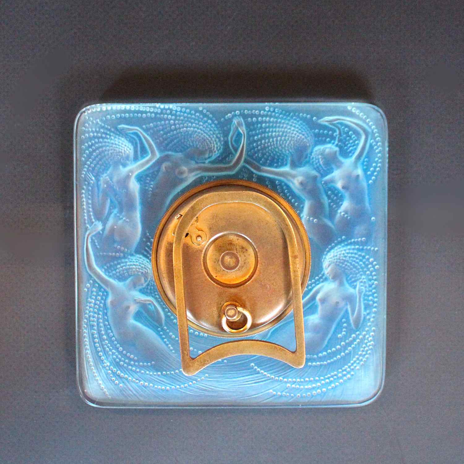 Rene Lalique Art Deco glass clock Naiades at Jeroen Markies
