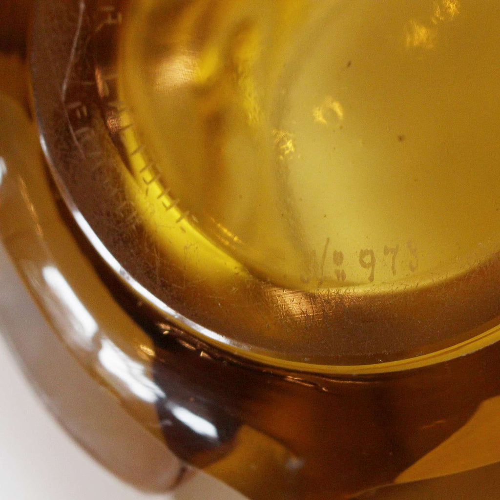 Rene Lalique Art Deco Tourbillons vase in amber glass at Jeroen Markies