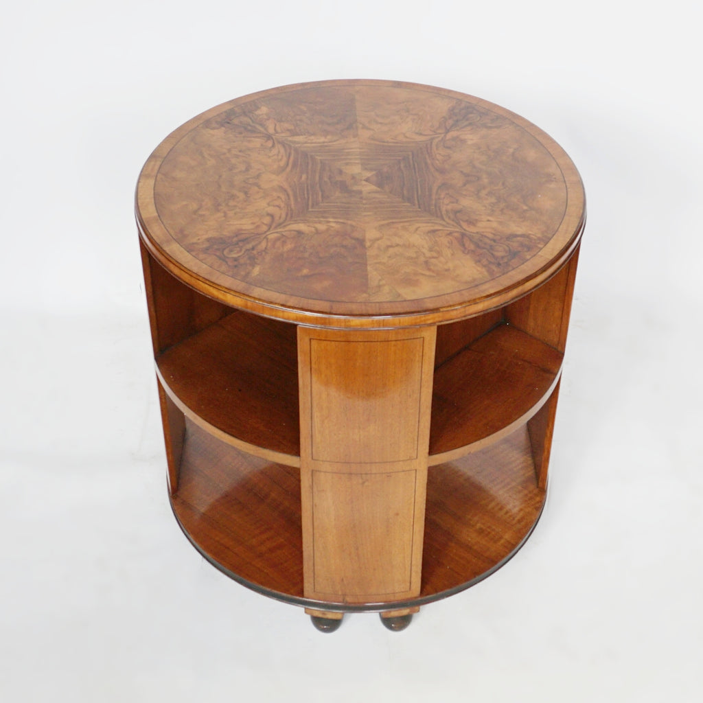 Vintage Art Deco Burr Walnut Library Table Jeroen Markies Art Deco
