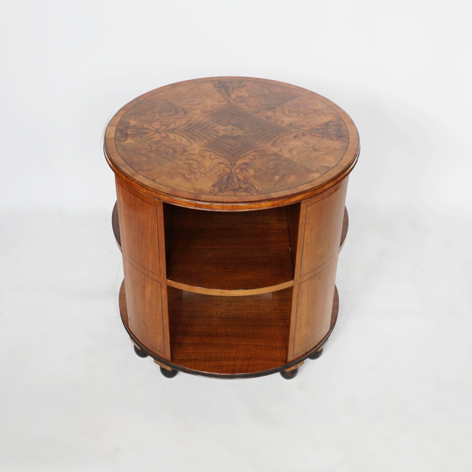 Vintage Art Deco Burr Walnut Library Table Jeroen Markies Art Deco