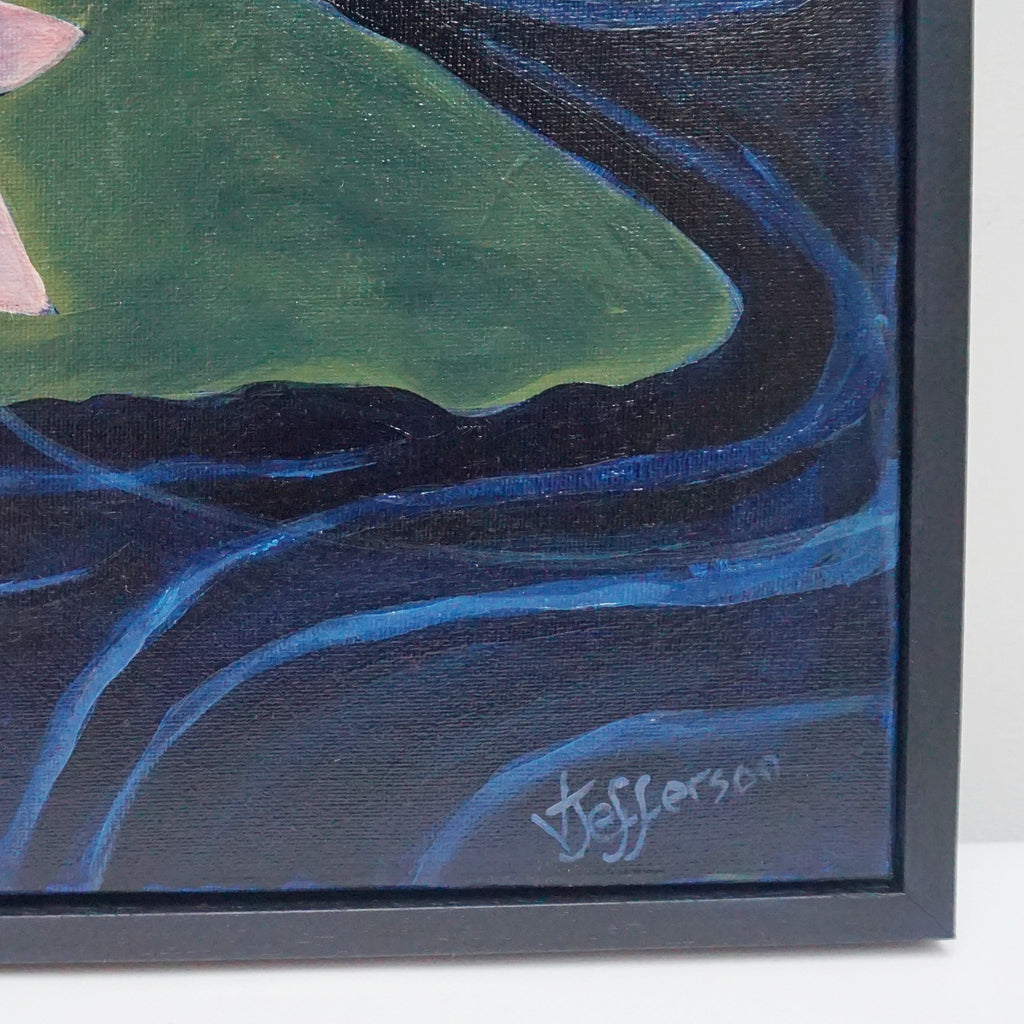 'Lily Pads' An Art Deco style contemporary painting by Vera Jefferson