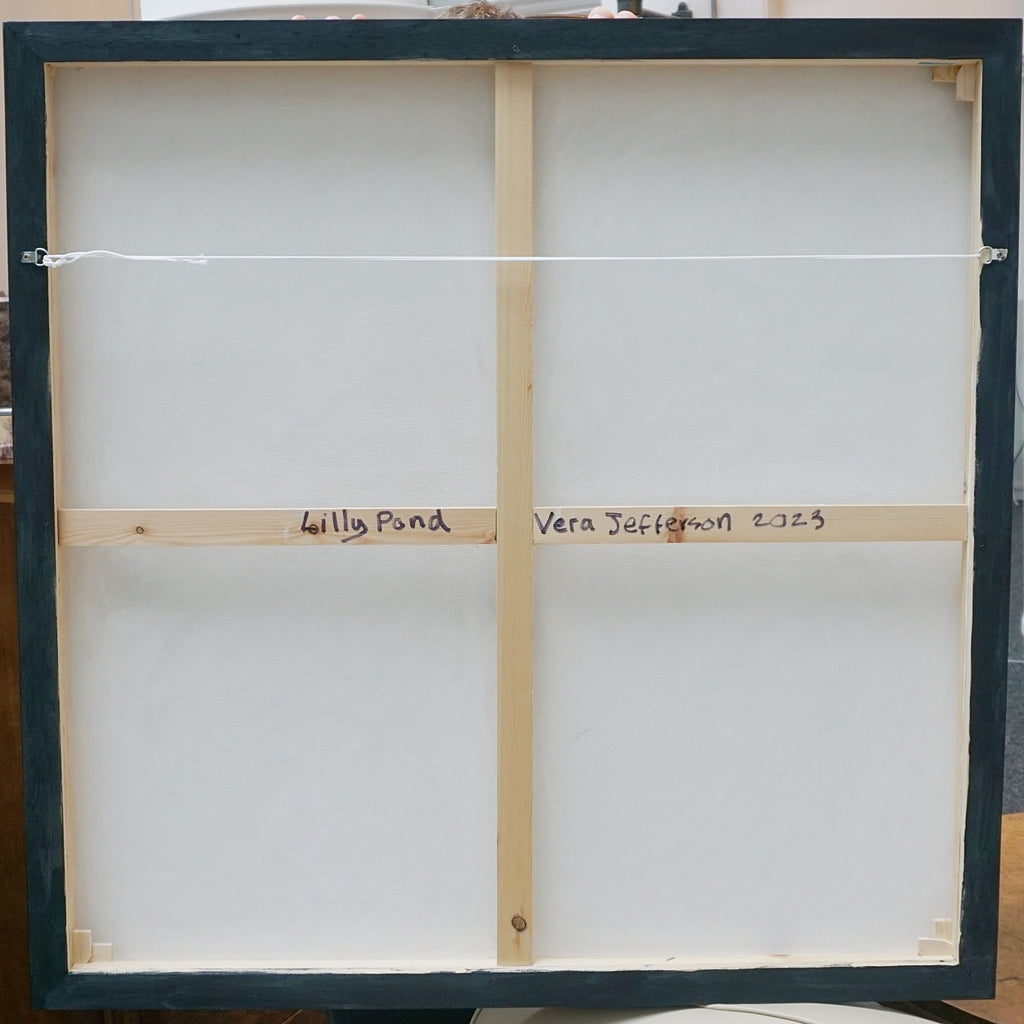 'Lily Pads' An Art Deco style contemporary painting by Vera Jefferson