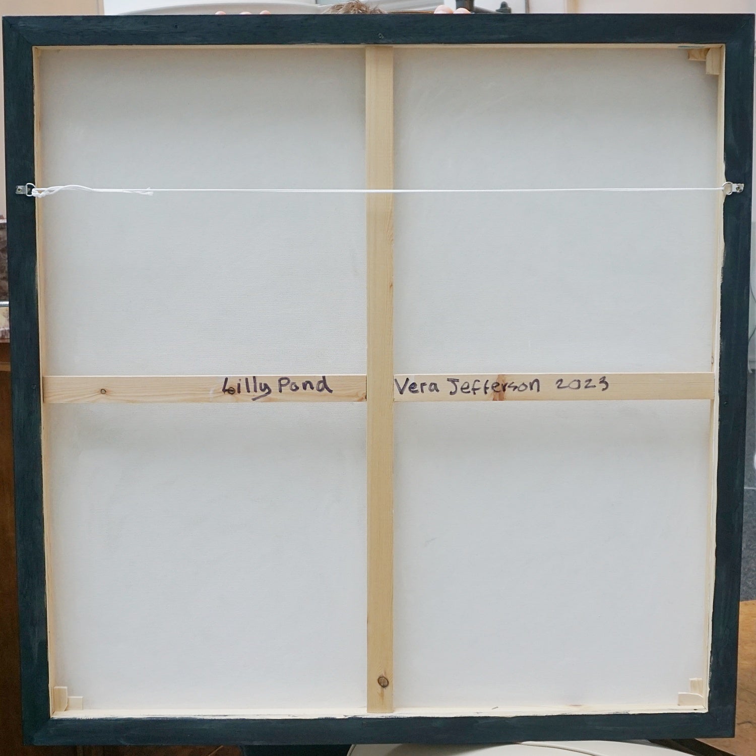 'Lily Pads' An Art Deco style contemporary painting by Vera Jefferson