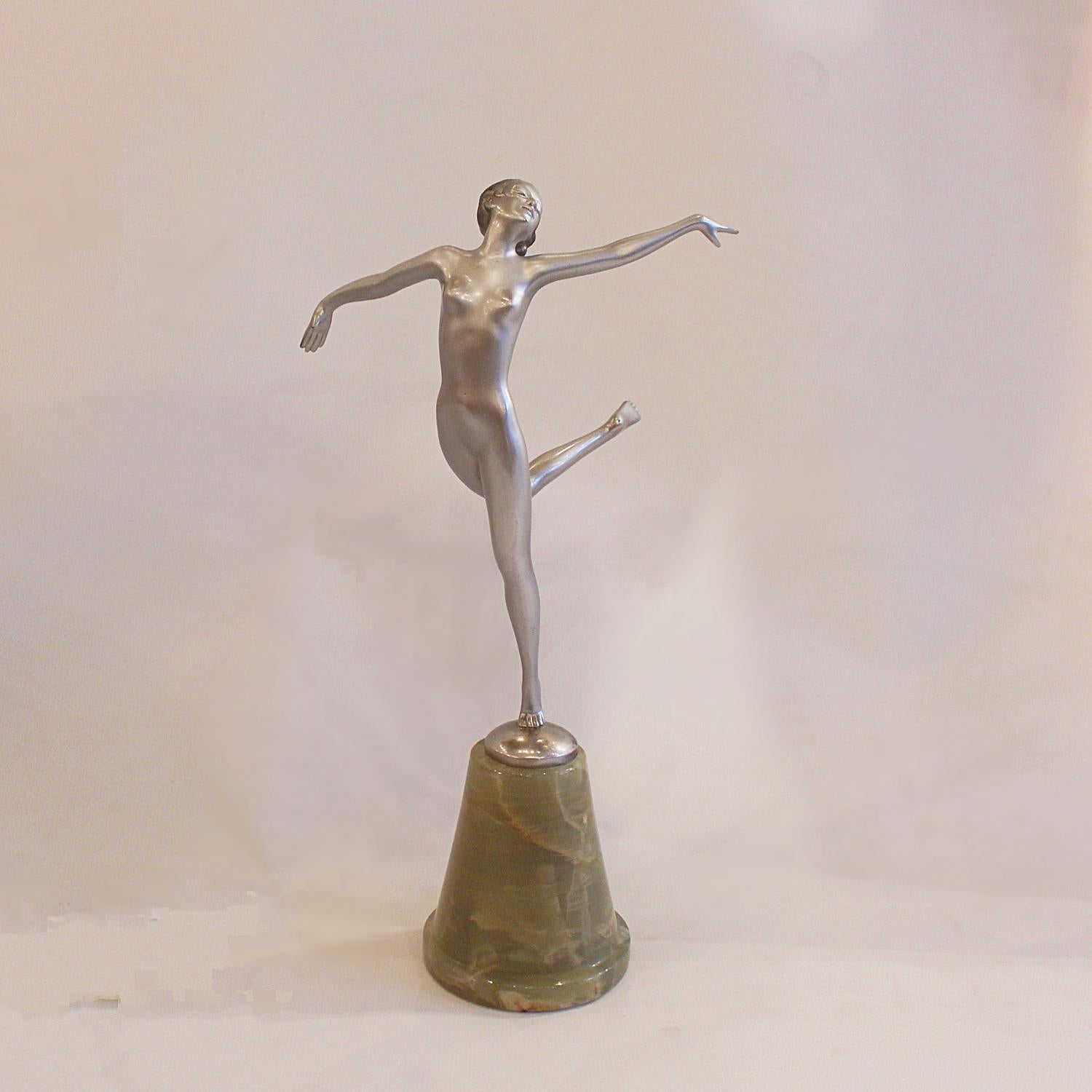 Art Deco bronze dancer sculpture by Josef Lorenzl