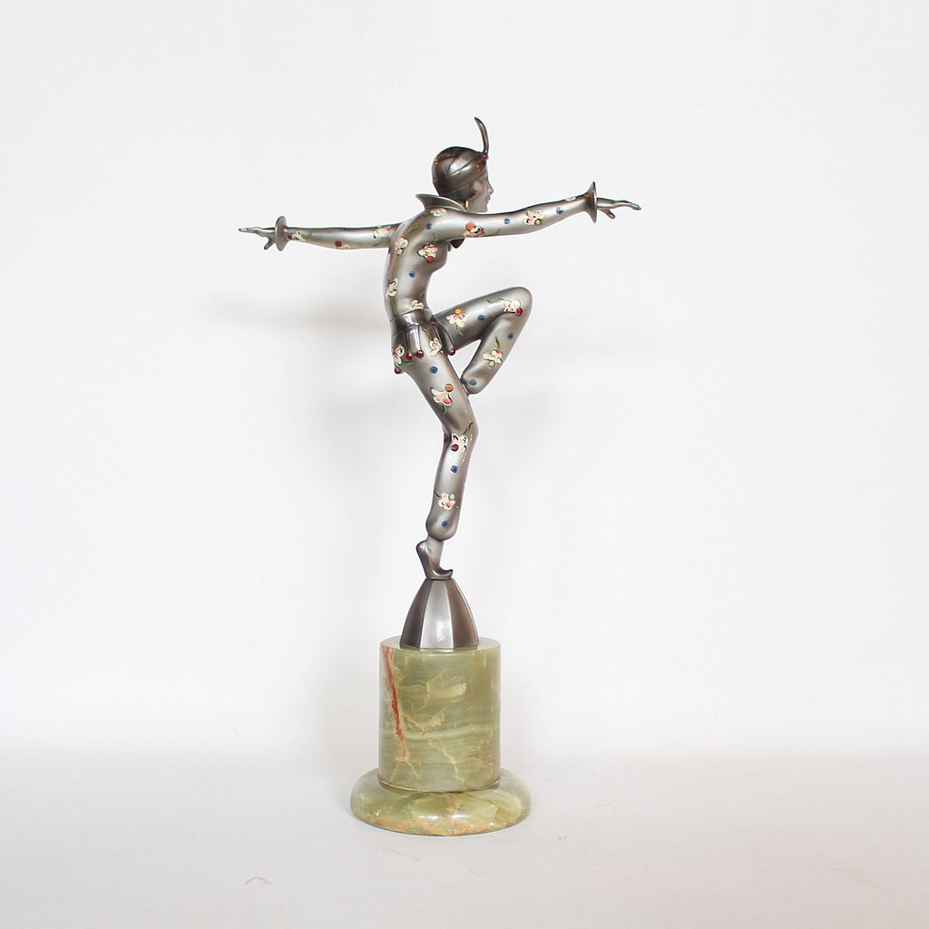Josef Lorenzl Art Deco cold painted bronze Con Brio at Jeroen Markies