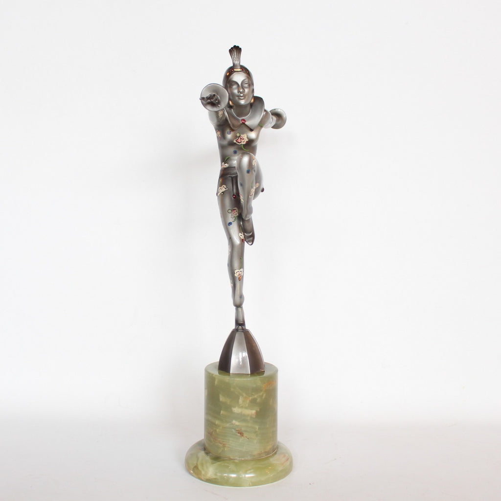 Josef Lorenzl Art Deco cold painted bronze Con Brio at Jeroen Markies