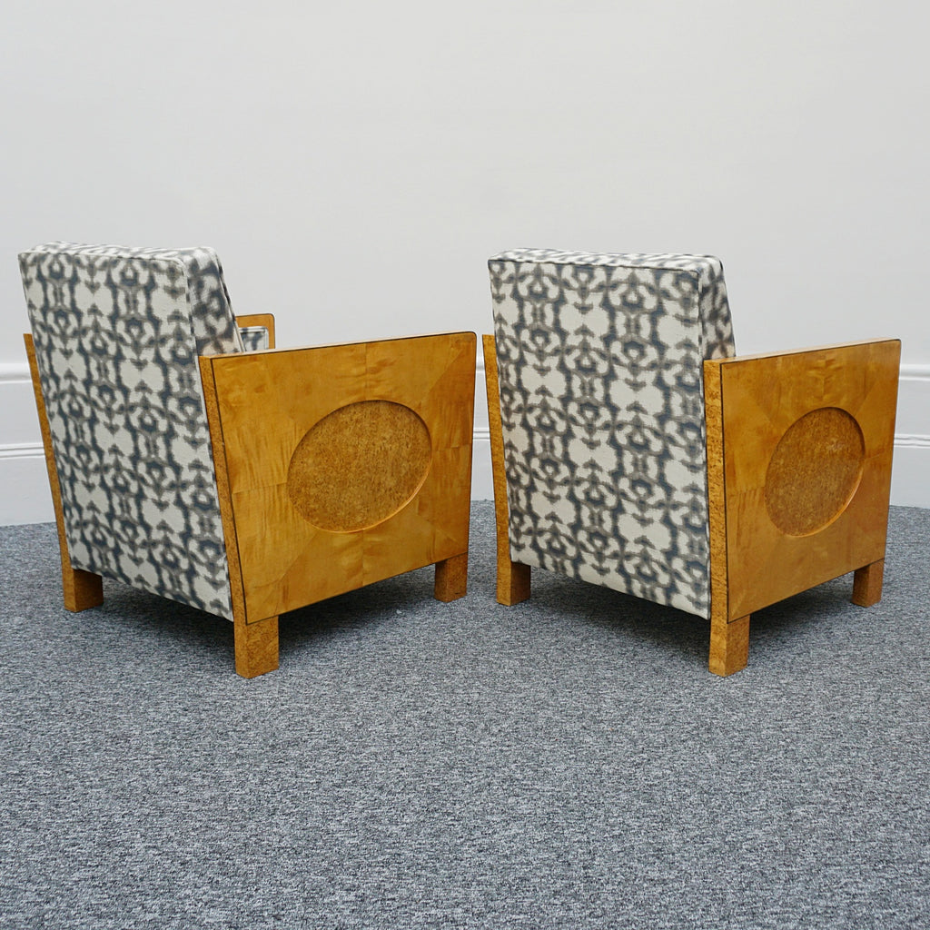 Vintage Art Deco Northern European Club/Lounge Chairs Circa 1930  Karelian Birch - Jeroen Markies Art Deco