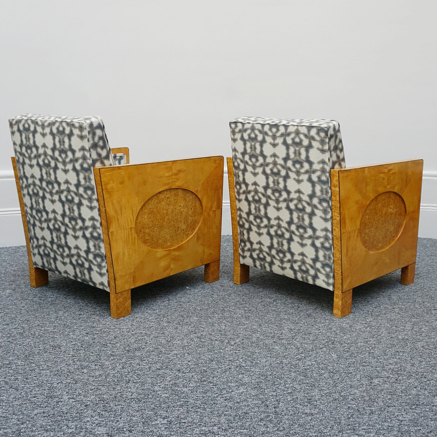 Vintage Art Deco Northern European Club/Lounge Chairs Circa 1930  Karelian Birch - Jeroen Markies Art Deco