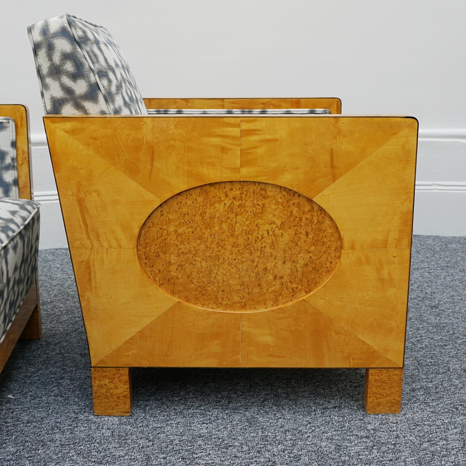 Vintage Art Deco Northern European Club/Lounge Chairs Circa 1930  Karelian Birch - Jeroen Markies Art Deco