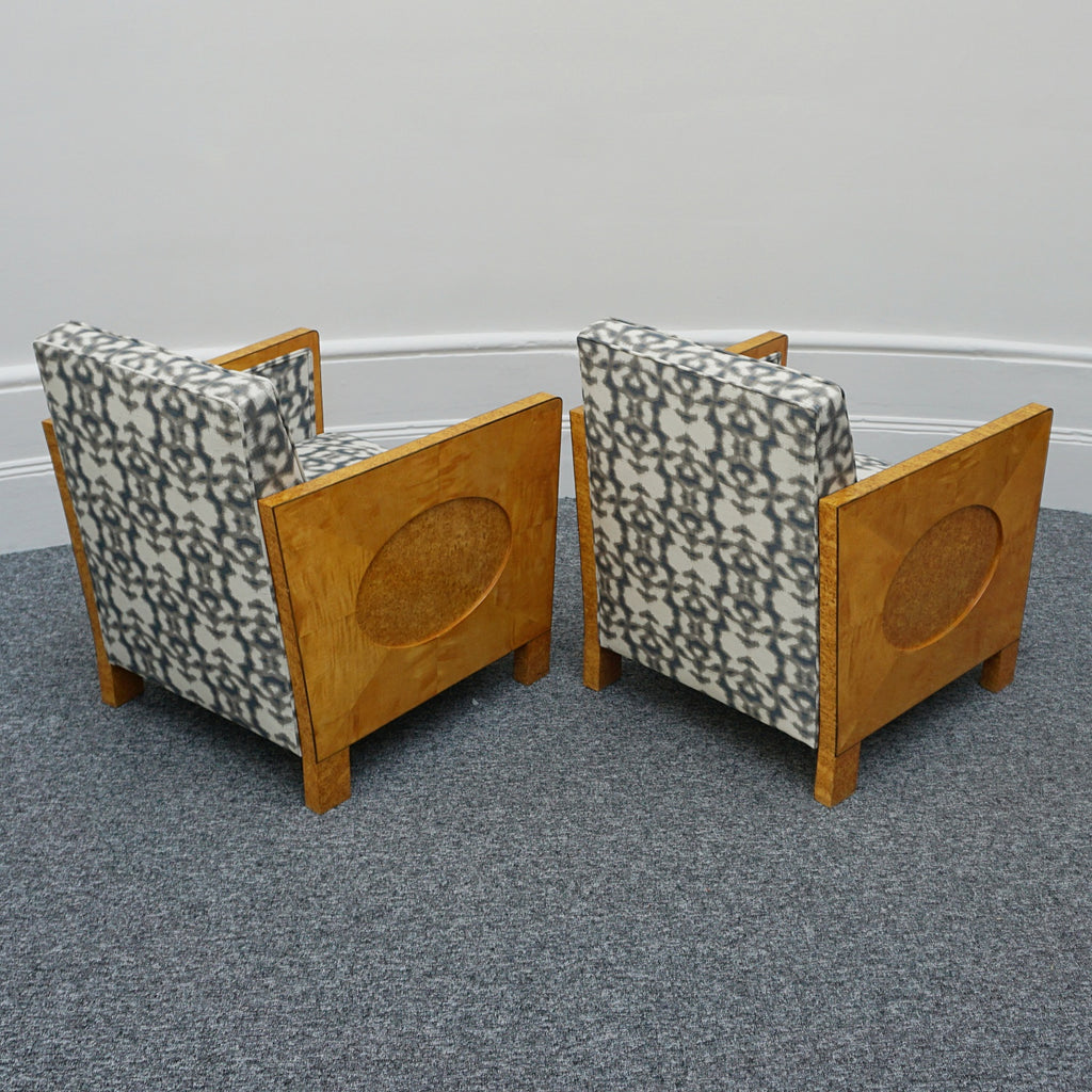 Vintage Art Deco Northern European Club/Lounge Chairs Circa 1930  Karelian Birch - Jeroen Markies Art Deco